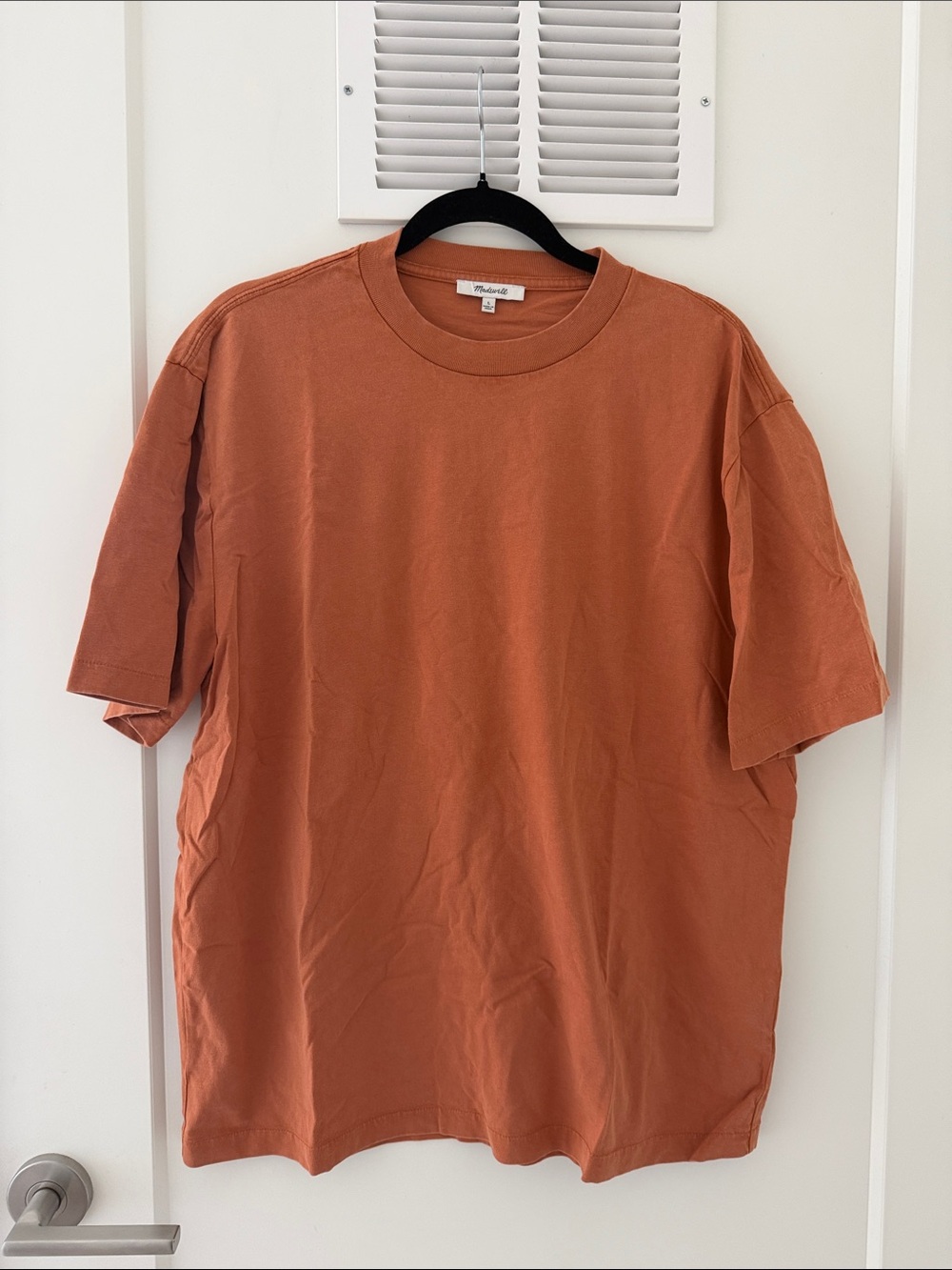 Madewell Men's Short Sleeve Tee in Rust Orange